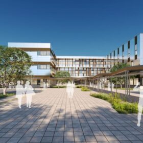 令和10年4月、野洲市三宅の地(まなびスクールの近く)に県内初の開講となる「滋賀県立高等専門学校」の完成予想図
